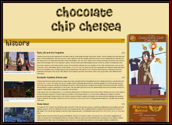 Screenshot of Chelsea's page demonstrating a hero box.