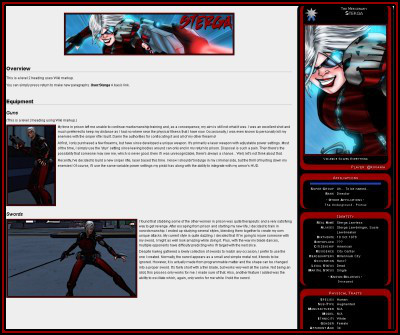 Screenshot of how the basic template could look.
